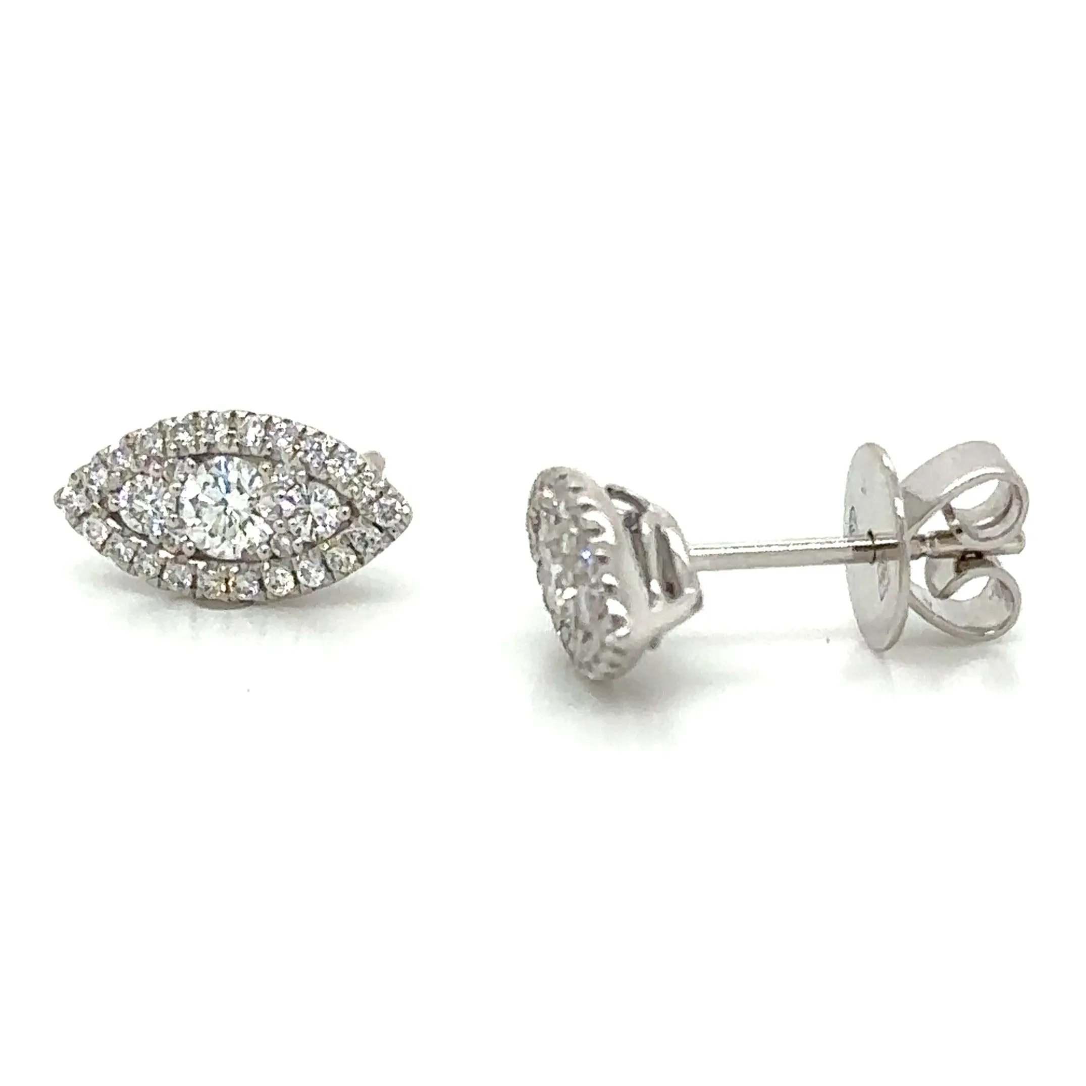 0.57ct tw Diamond Protective Evil Eye Stud Earrings