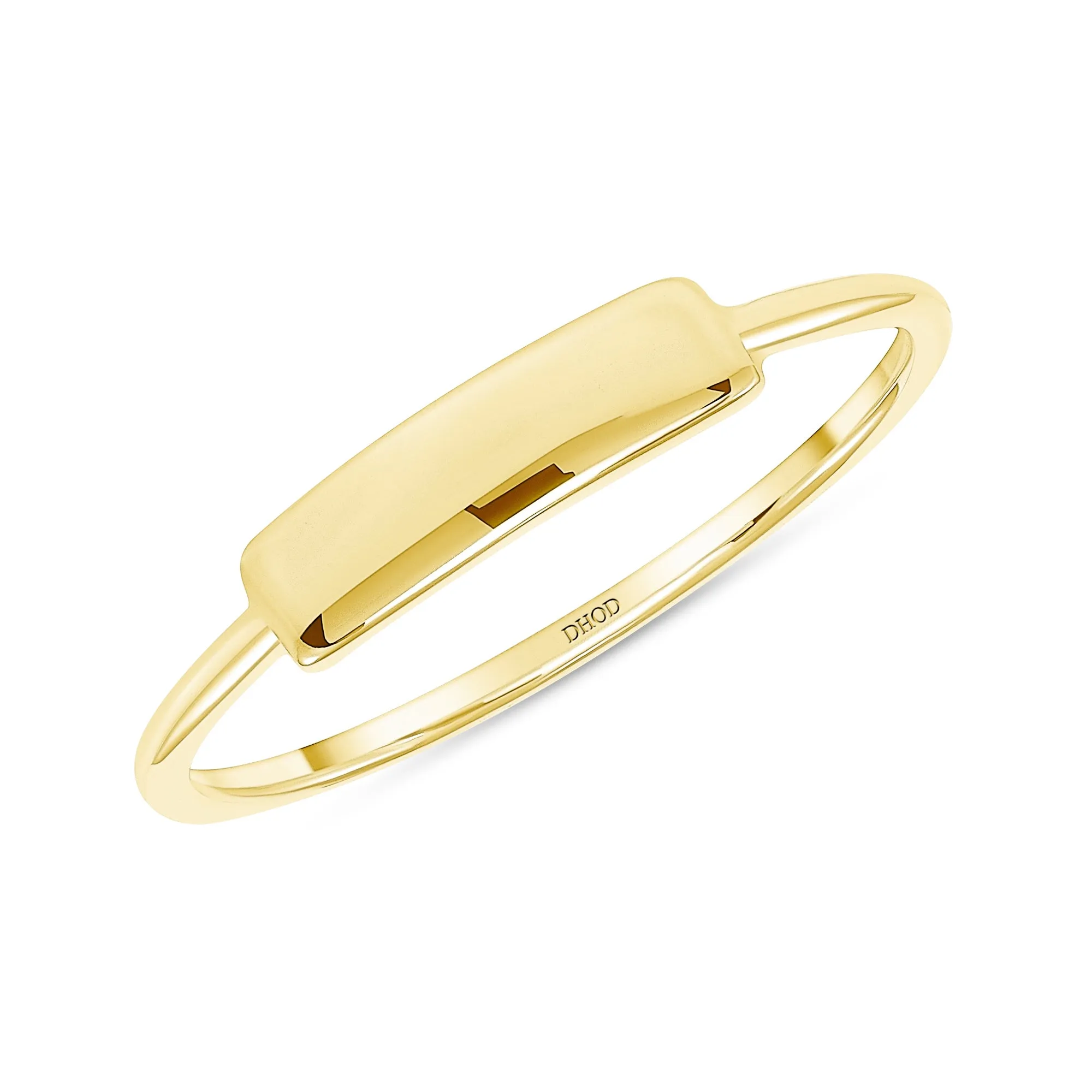 14K Gold Personalized ID Ring