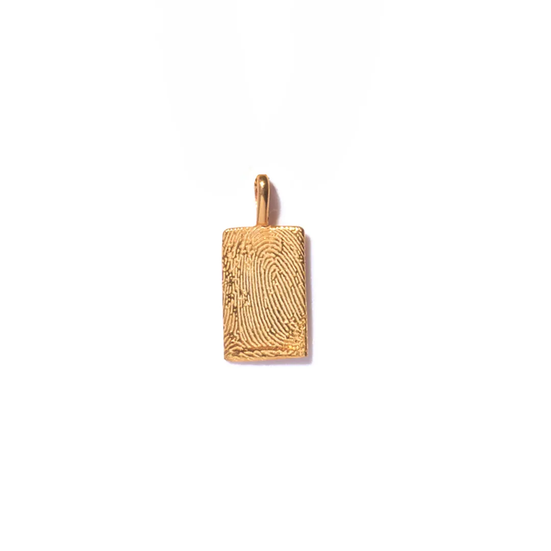 14kt Fingerprint Pendant