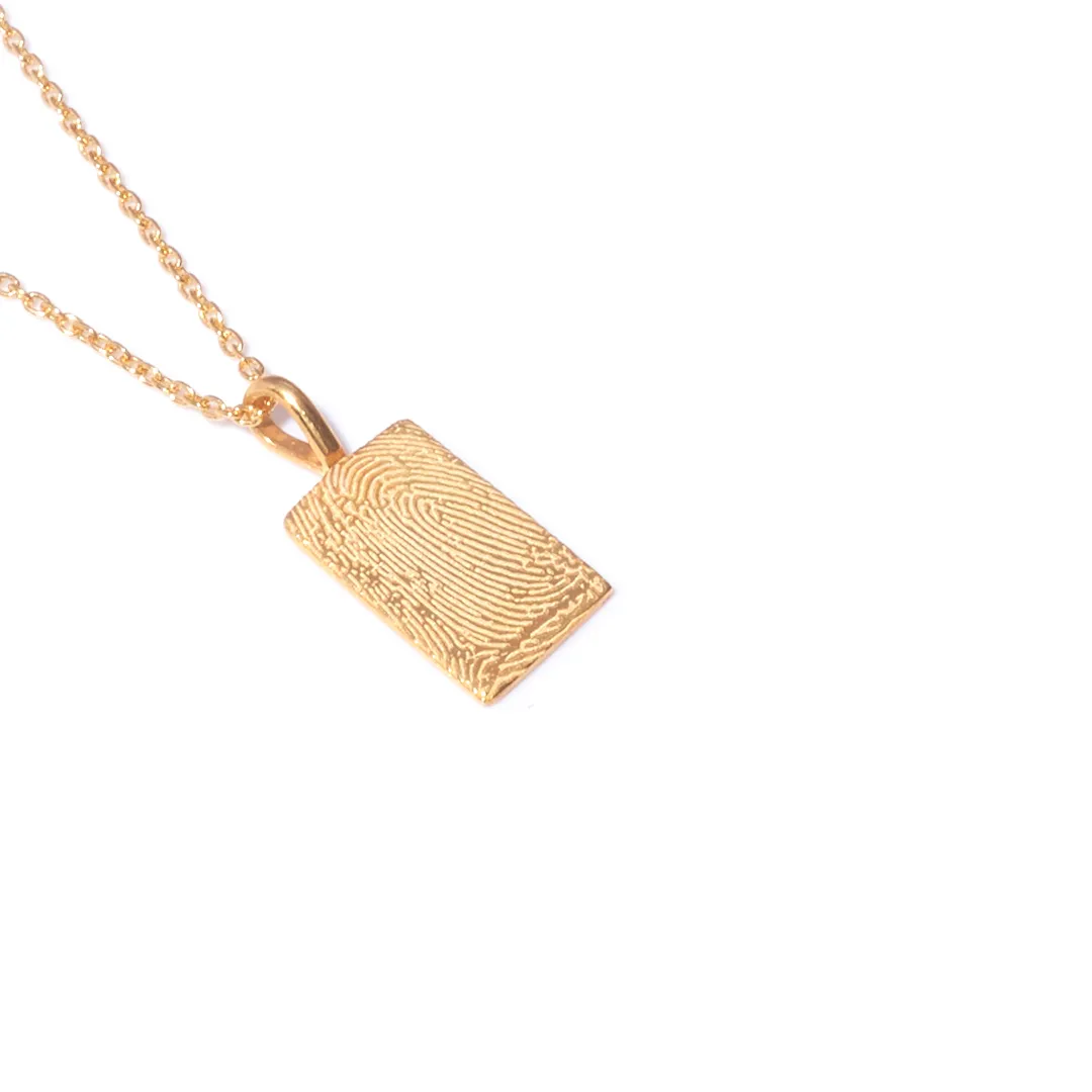 14kt Fingerprint Pendant