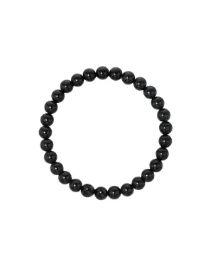 6mm Black Onyx Bead Bracelet