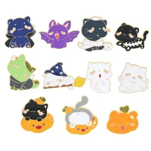 8Pcs Creative Cat Enamel Pins Set - Kawaii Kitten Brooches Metal Badges Accessories for Backpack Hat Bag, Lovely Cats Pin for Friends Family