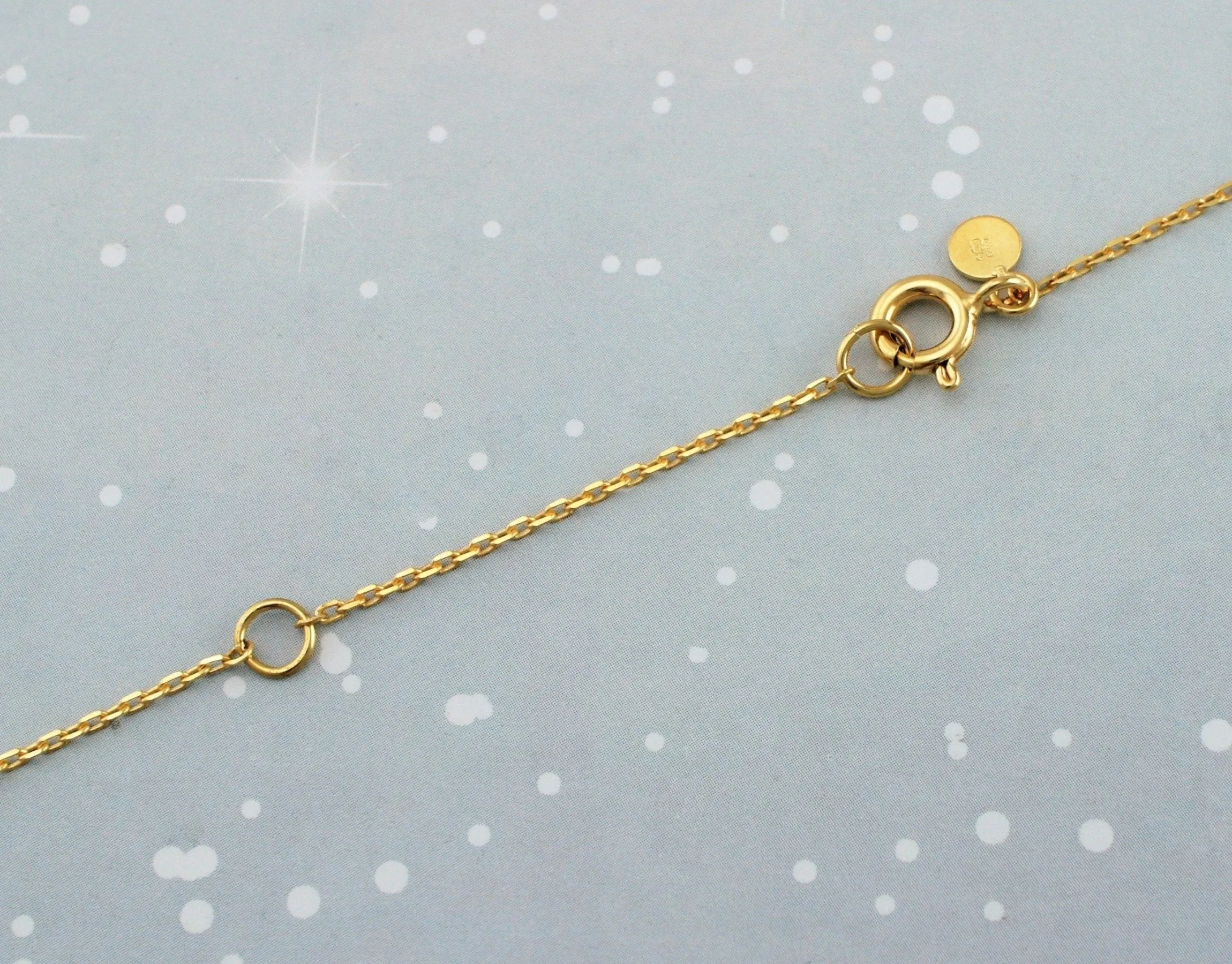 9ct White & Yellow Gold Graduated Balls Adjustable Necklace