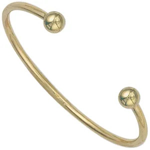 9ct Yellow Gold 2.5mm Solid Torque Bangle 8.0g