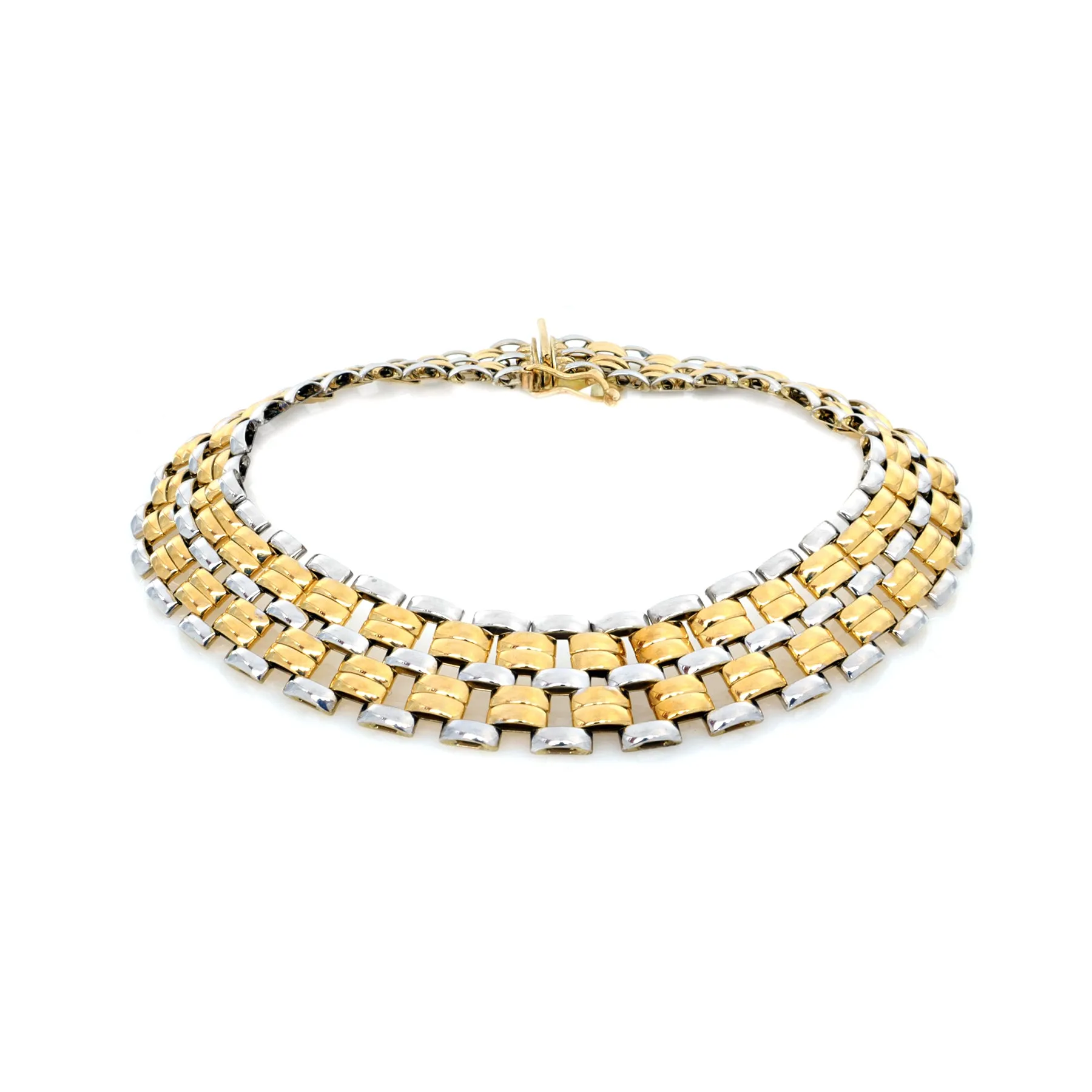 9K Two-Tone Gold Bracelet - 20725488