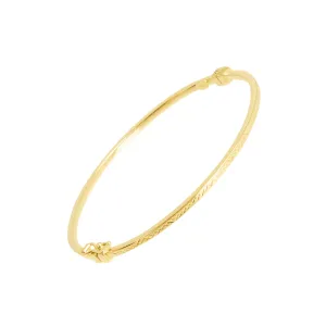 9K Yellow Gold Square Tube Bangle - WSGD90336.YG