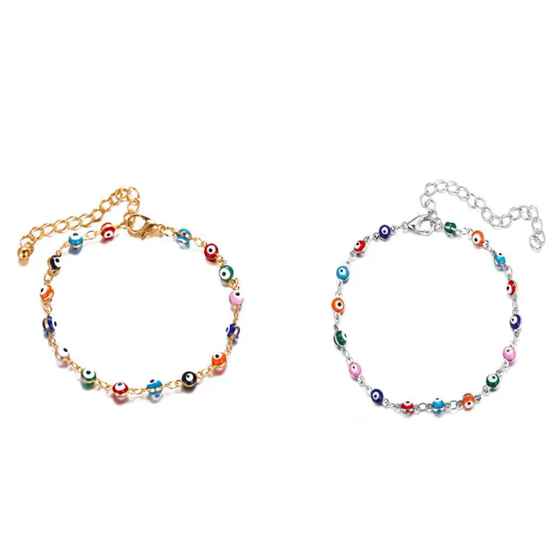 Attractive colorful eye Anklets