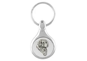 Bernese Mountain Dog Key Ring Jewelry Sterling Silver Handmade Dog Key Ring BMD1H-KE