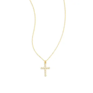 Bezel CZ Cross Necklace