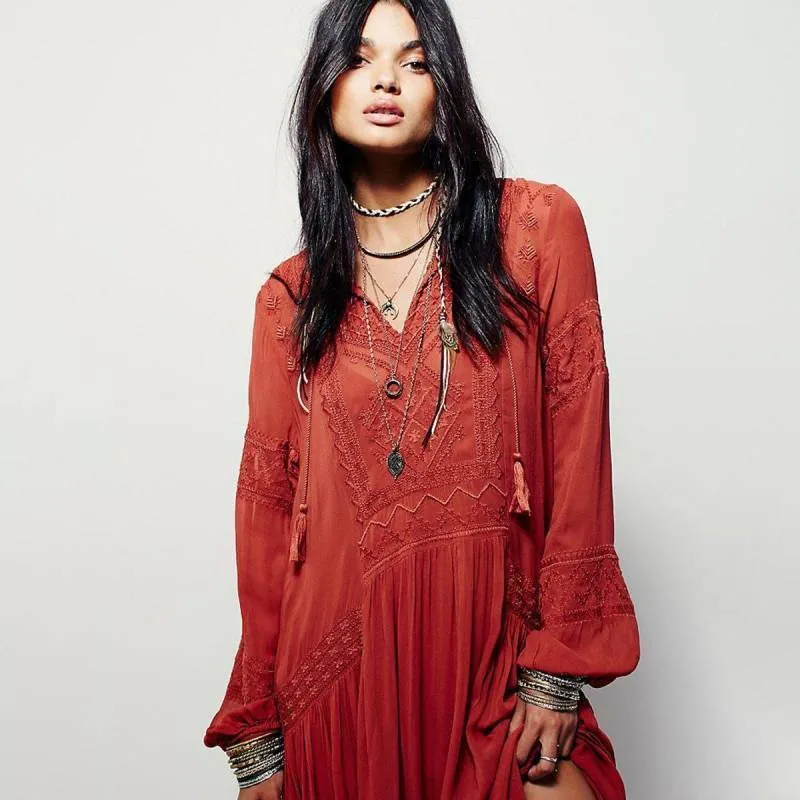 Bohemian Dress - Hippie Long Sleeve