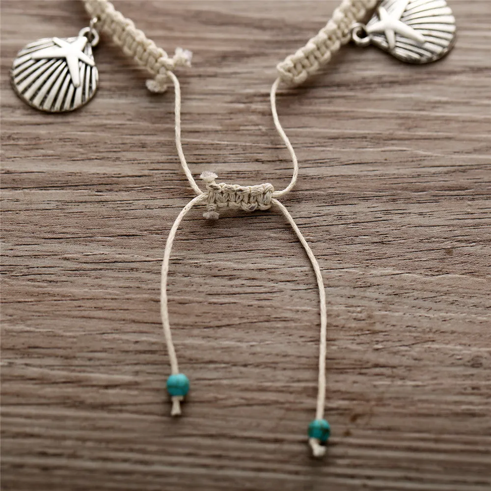 Bohemian Starfish Stone Anklet