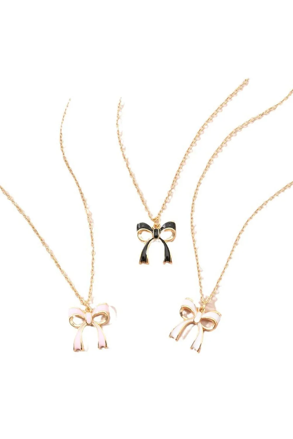 Bowknot Triple Layer Necklace