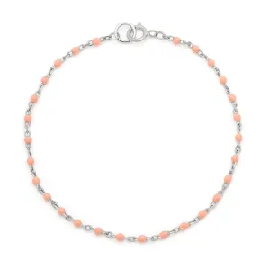 Candy Chain Anklet | Peach Fuzz & Silver