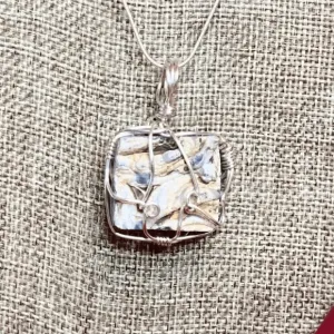 Captivating Druzy Stone Sterling Silver Pendant Necklace