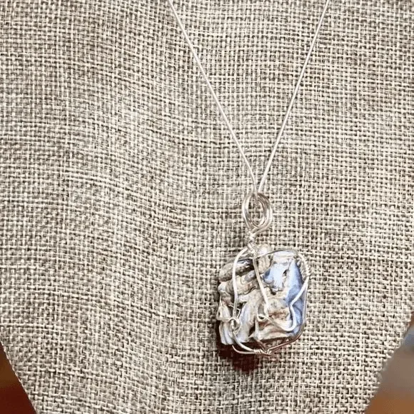 Captivating Druzy Stone Sterling Silver Pendant Necklace