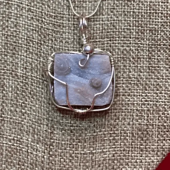 Captivating Druzy Stone Sterling Silver Pendant Necklace