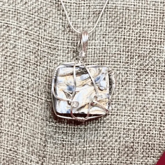 Captivating Druzy Stone Sterling Silver Pendant Necklace