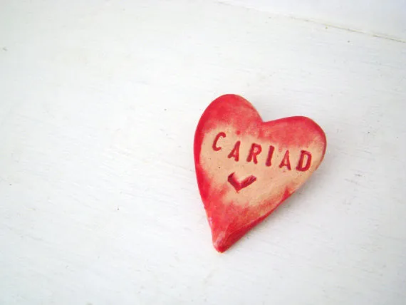 Cariad Handmade Ceramic Brooch