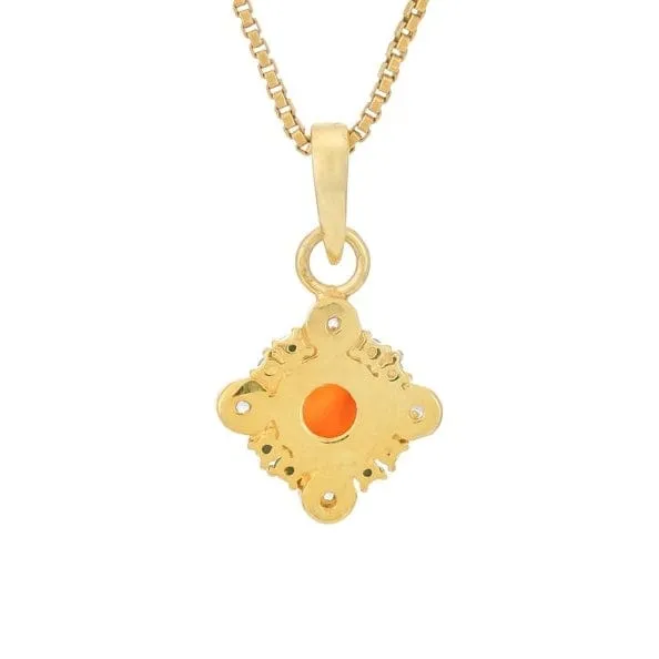 Carnelian and Tanzanite Pendant Necklace