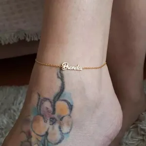 Charm Customed Name Anklet Bracelet Foot Handmade Letter Alphabet Anklets for Women Bohemian Beach Jewelry Valentine&#39;s Day Gifts