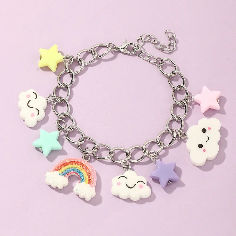 Children's Bracelet Rainbow Clouds Five-pointed Star Cute Pendant