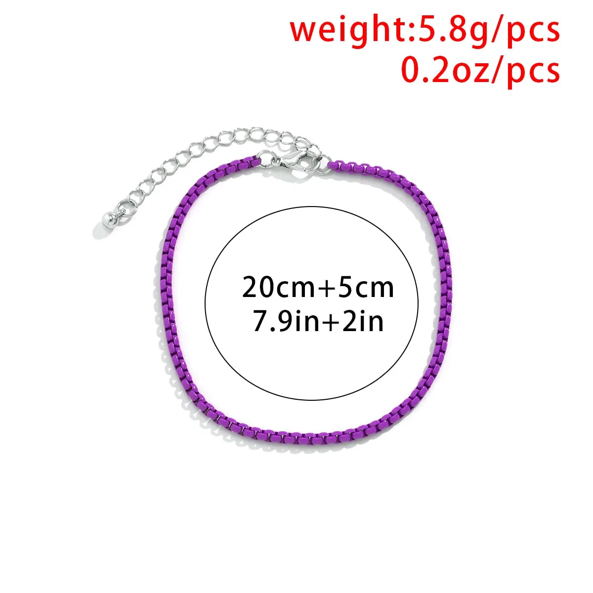 Colorful Iron Chain Anklet