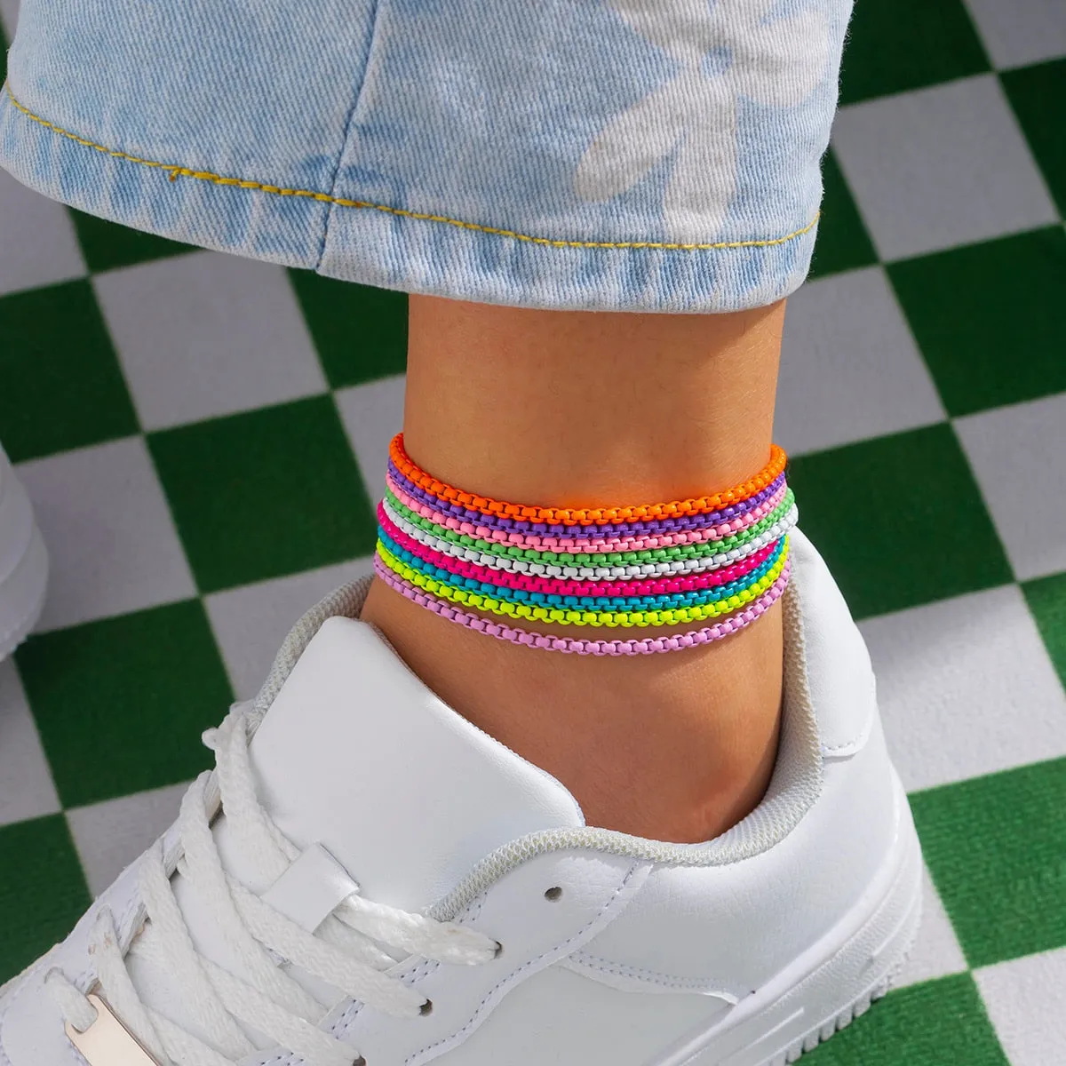 Colorful Iron Chain Anklet