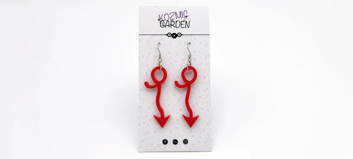 DEVIL'S TAIL EARRINGS | Unleash devilish allure!