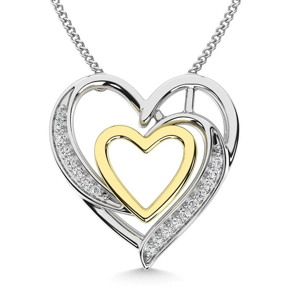 Diamond 1/20 Ct.Tw. Heart Pendant in Silver