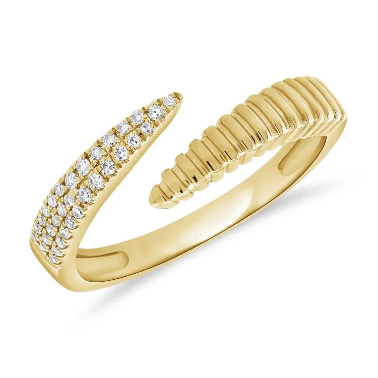 Diamond Fluted Coil Ring