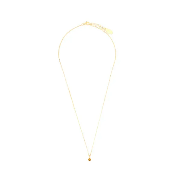 Diamonds by Georgini - Natural Citrine and Diamond November Pendant Gold