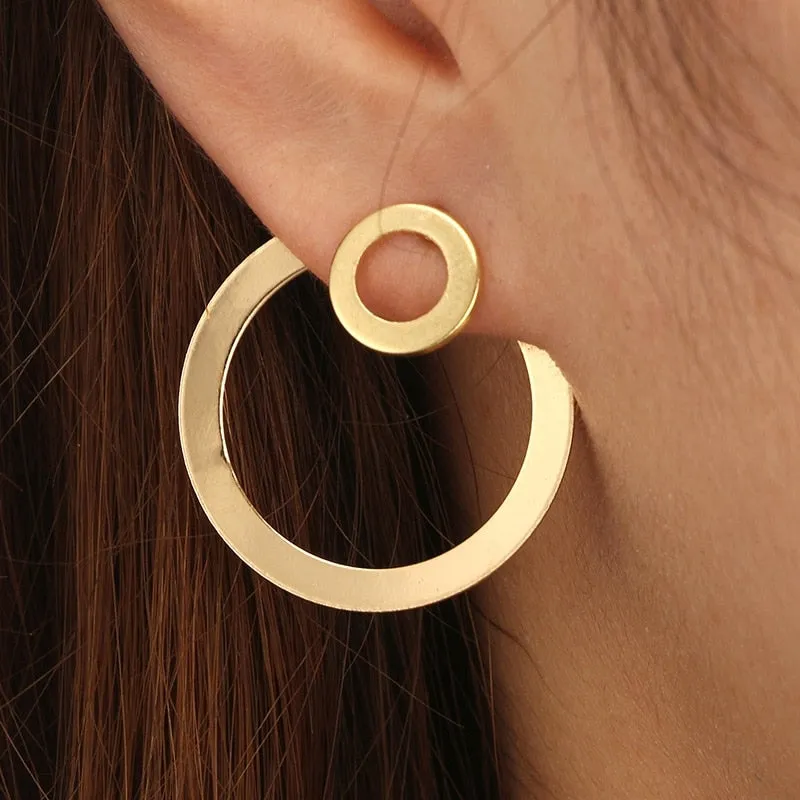 Double Ring Jacket Earrings