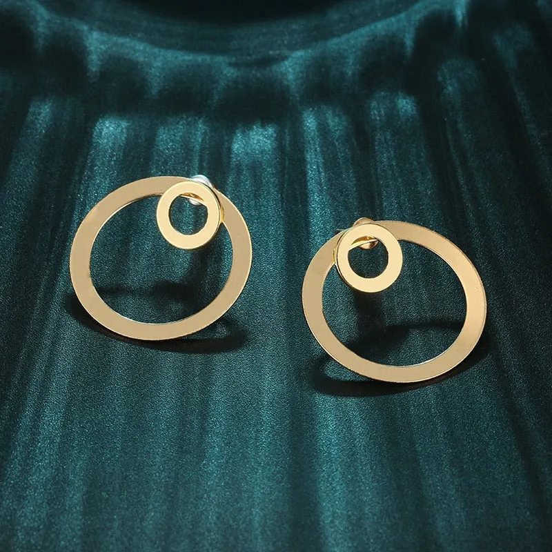 Double Ring Jacket Earrings