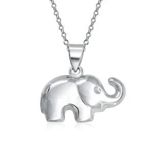 Elephant Wisdom Zoo Animal Lover Stud Earrings .925 Sterling Silver