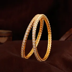 Estele Gold Plated CZ Ravishing Designer Bangles for Women