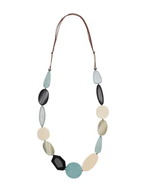 Ethereal Stones Wood Necklace