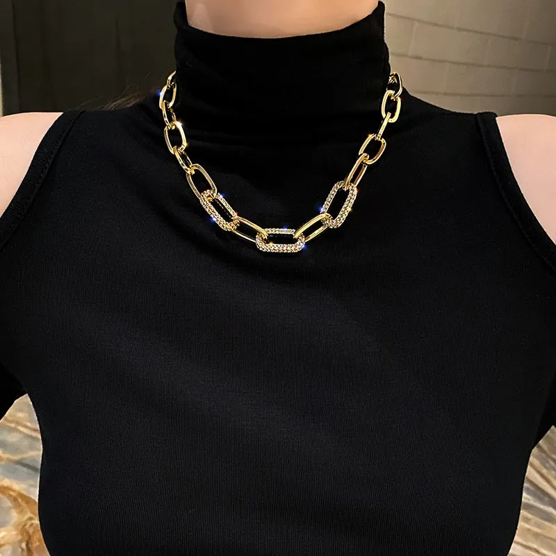 Fashion Women's Accessible Luxury Stylish Metal Thick Chain