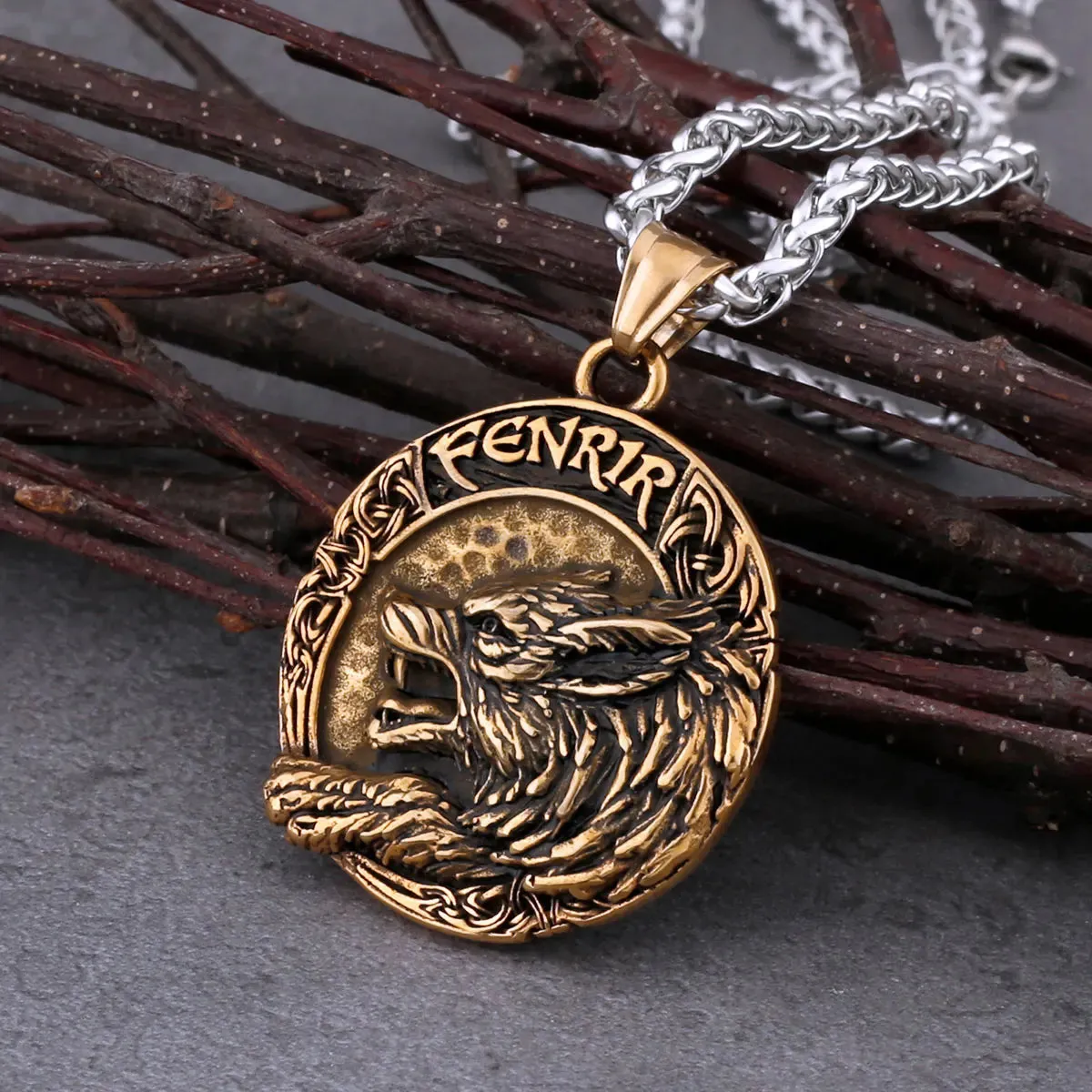 Fashionable Wolf Fenrir Viking Necklace