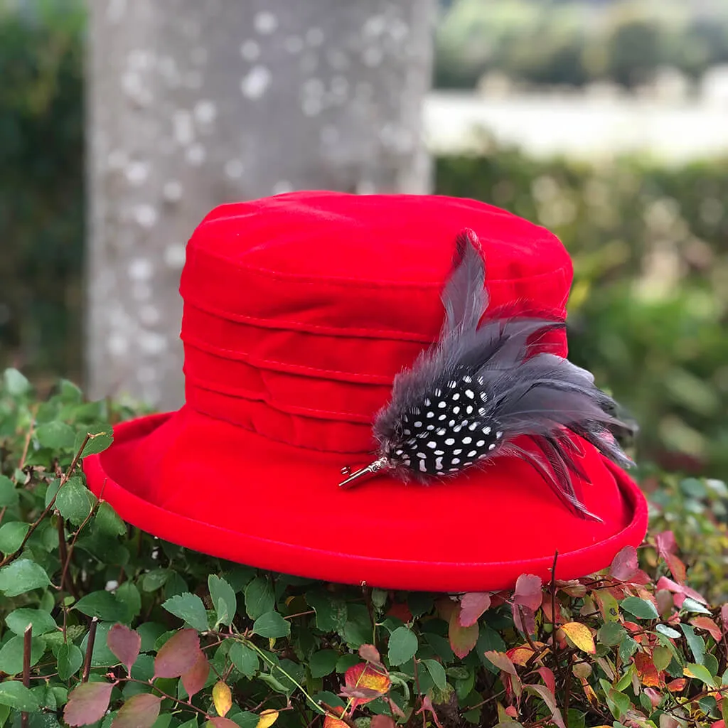 Feather Hat Pin - Guinea Fowl & Hackle