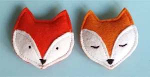 Felt Fox Brooch - by Lucy Jackson