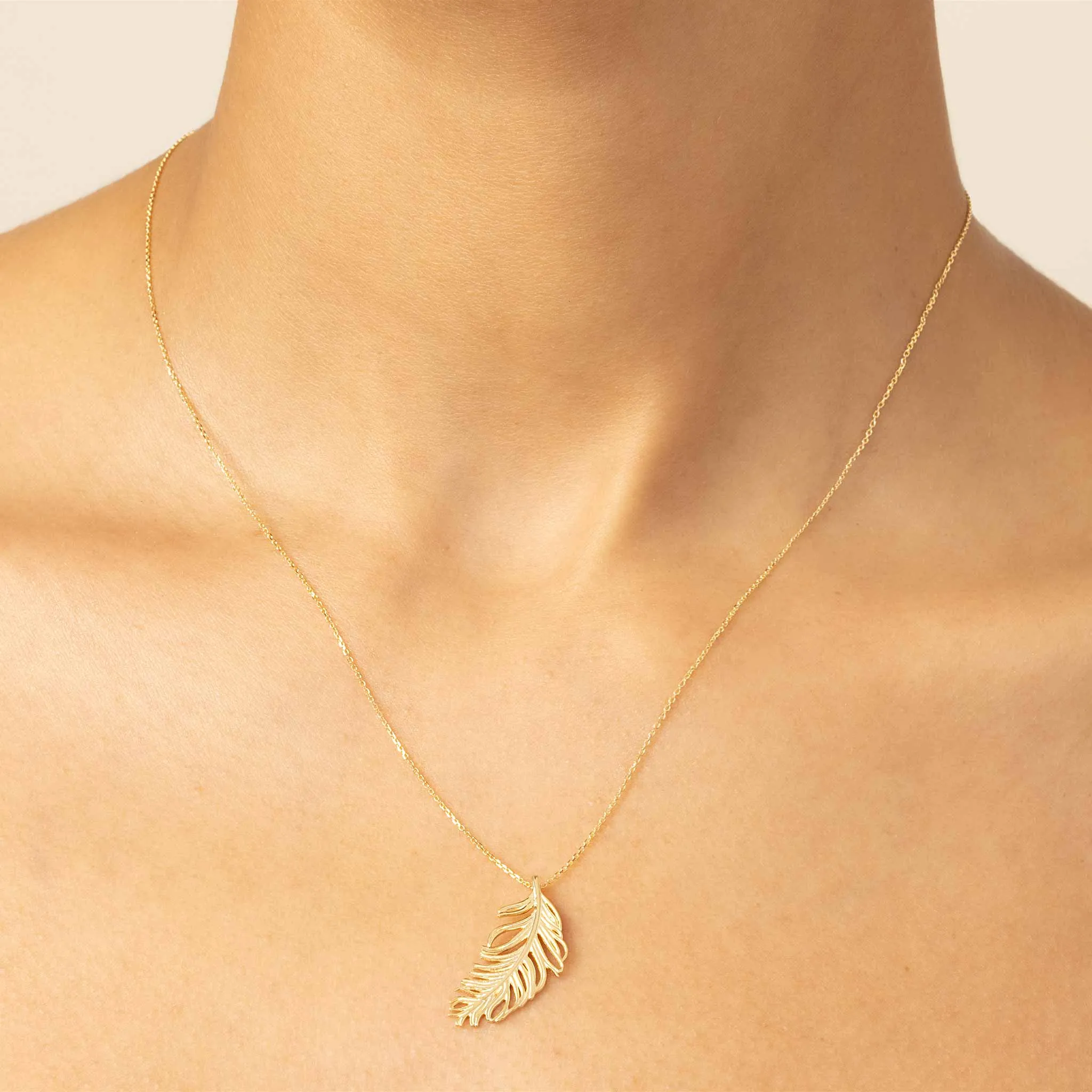 Fine As A Feather Pendant Necklace