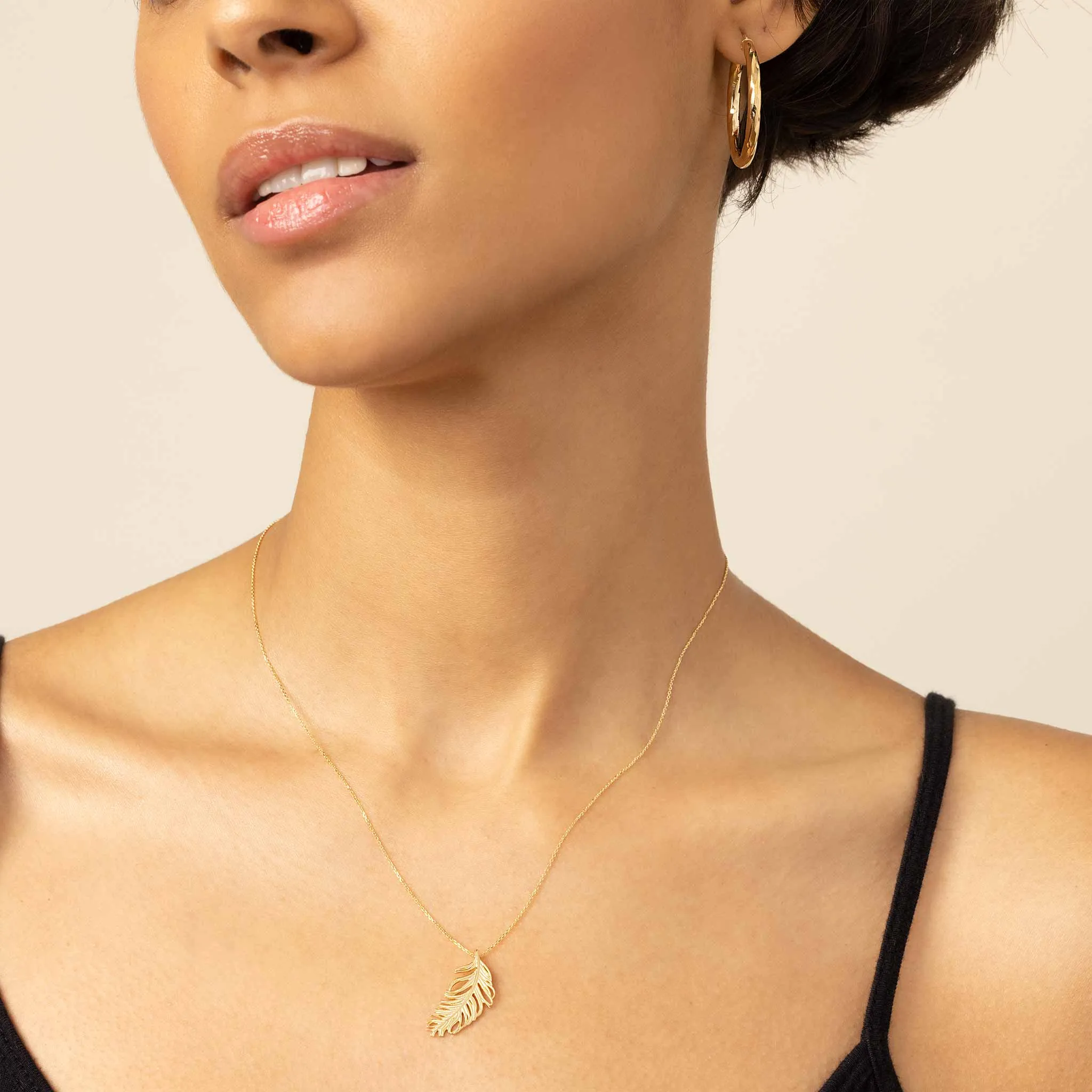 Fine As A Feather Pendant Necklace