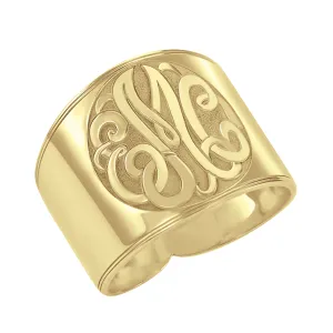 Fink's Cigar Band Monogram Ring