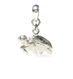 Flat Turtle Sterling Silver Pendant