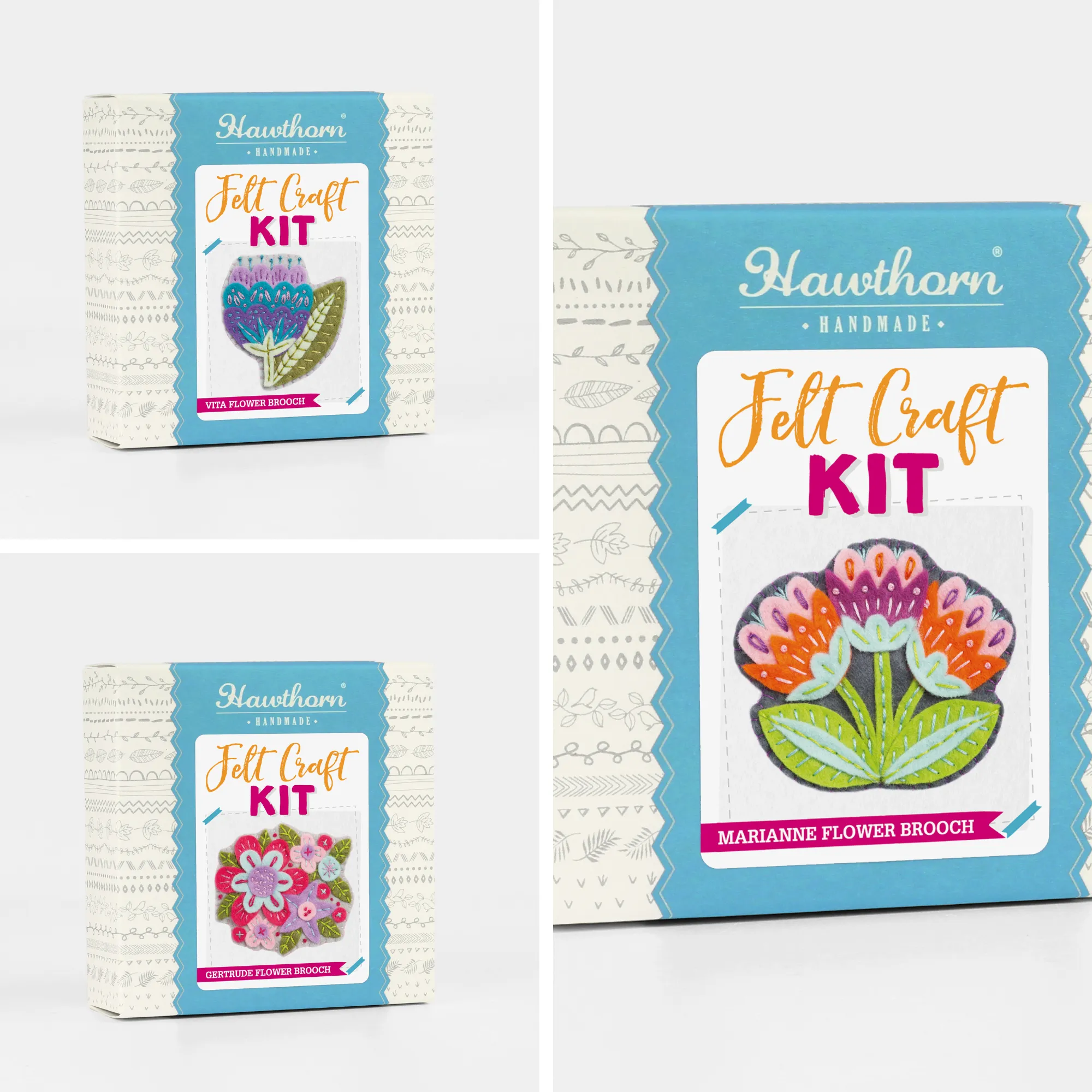 Flowers Felt Craft Kit Bundle