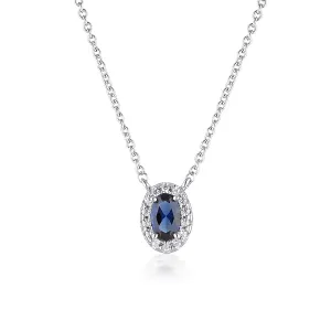 GEORGINI AURORA GLOW PENDANT SILVER/SAPPHIRE