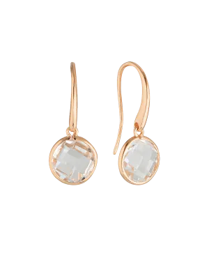 Georgini Lucent Large Hook Earrings - Rose Gold