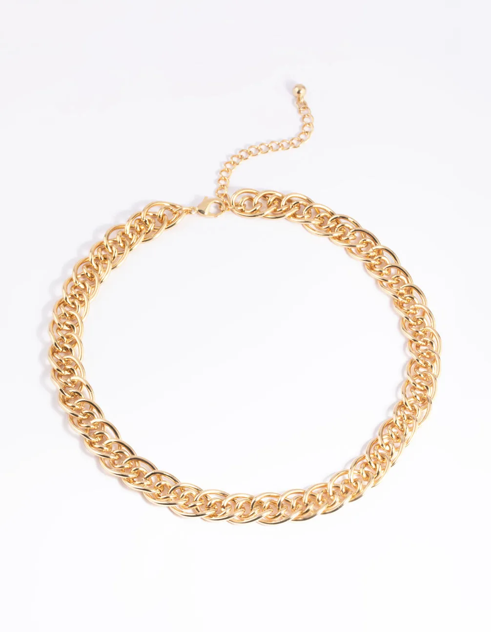 Gold Plated Oval Link Chain Necklace