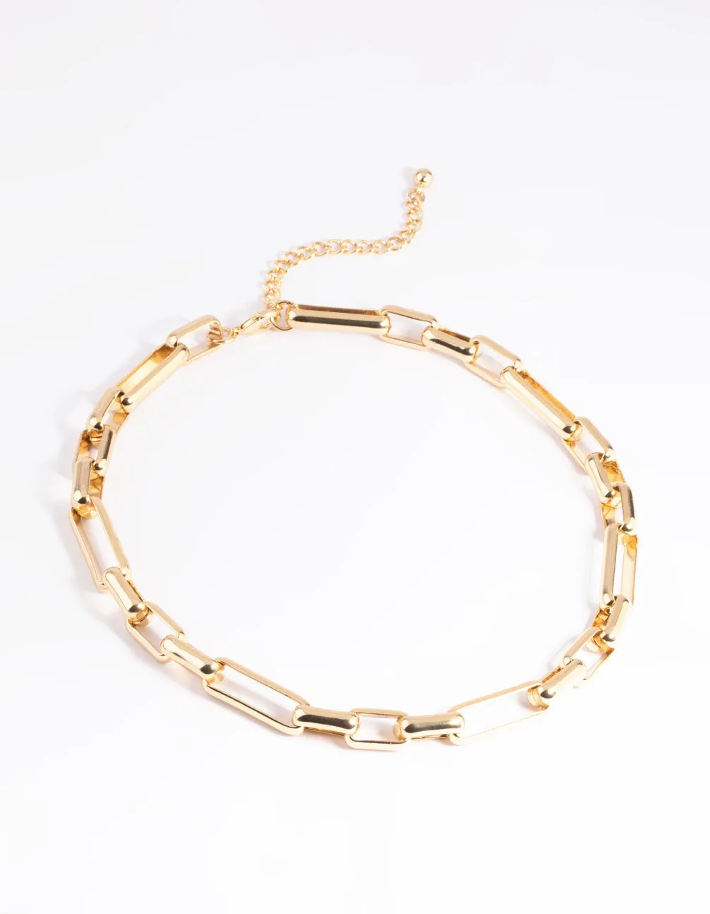 Gold Plated Rectangle Layered Necklace