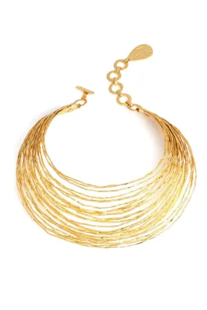 Goldplated Brass Spiral Necklace